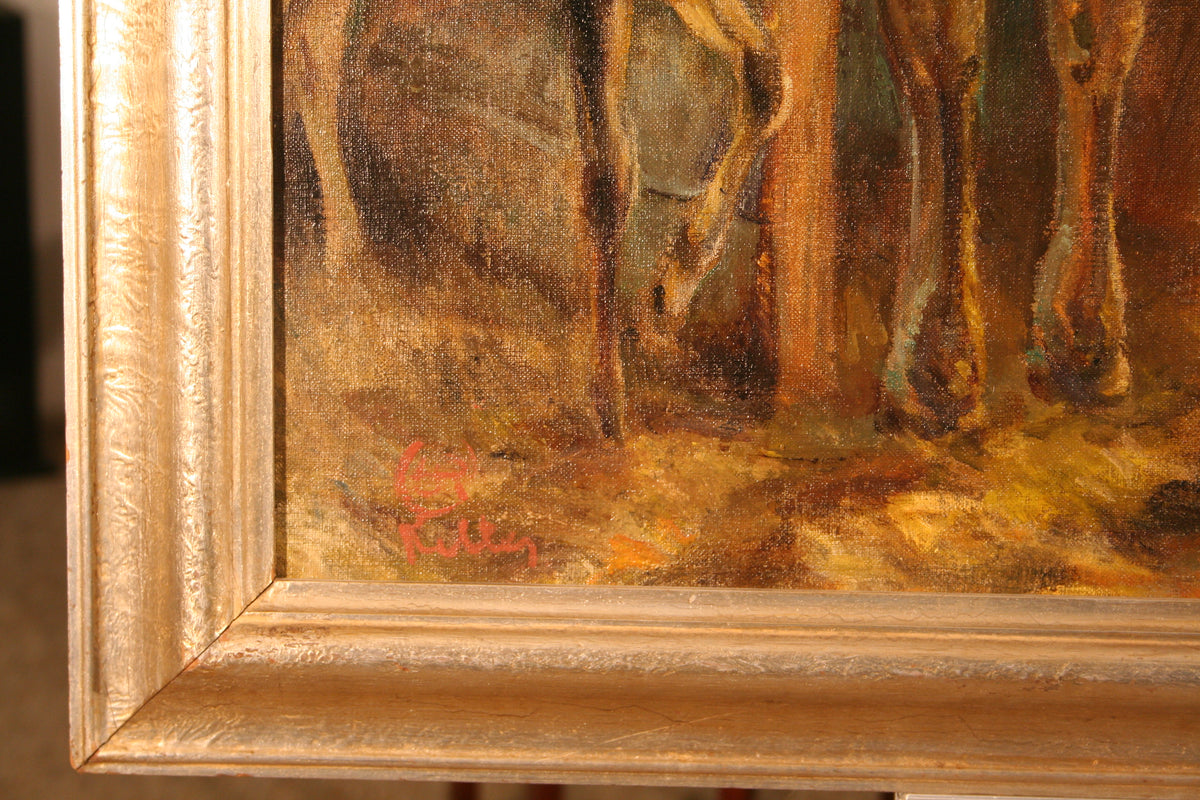 Henry Keller | Evening in Horses Barn