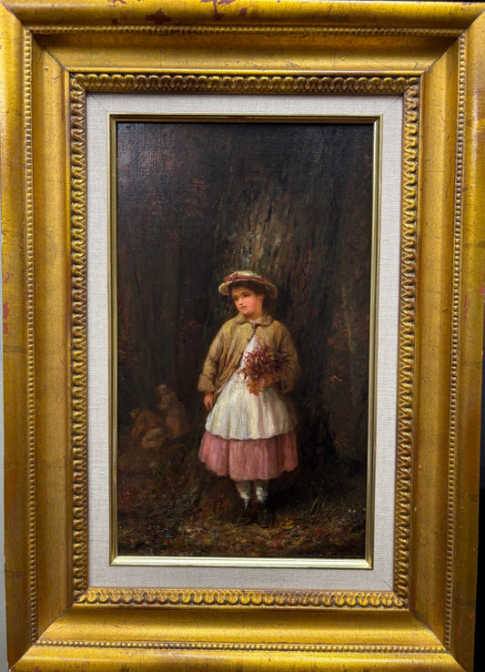 Junius Brutus Stearns | Young Girl Holding Flowers